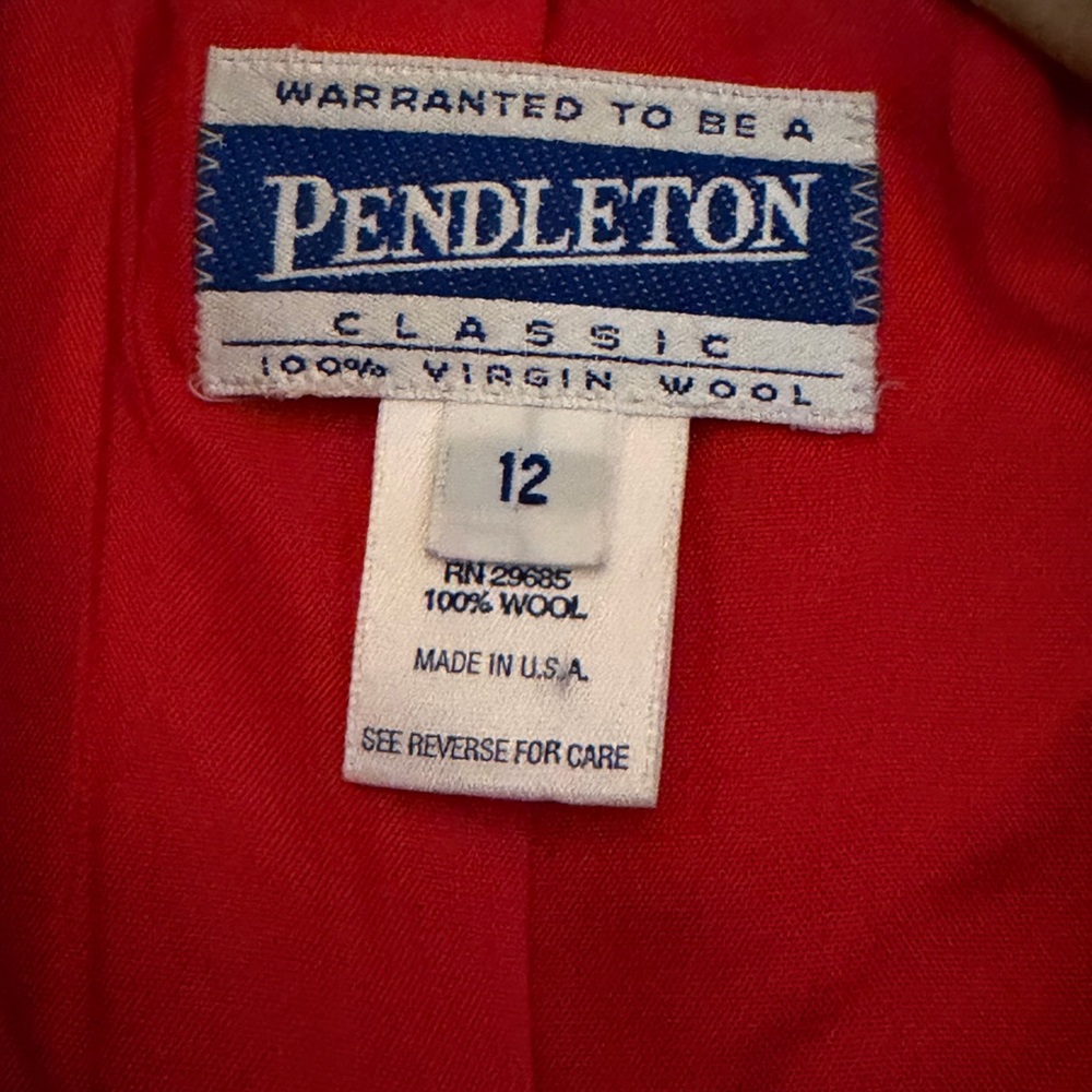 Pendleton Vibrant Red Double-Breasted Wool Blazer - image 2